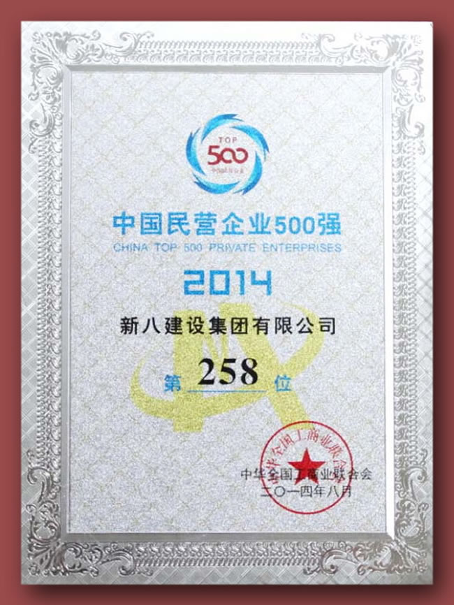 2014年中国民营企业500强-258位11